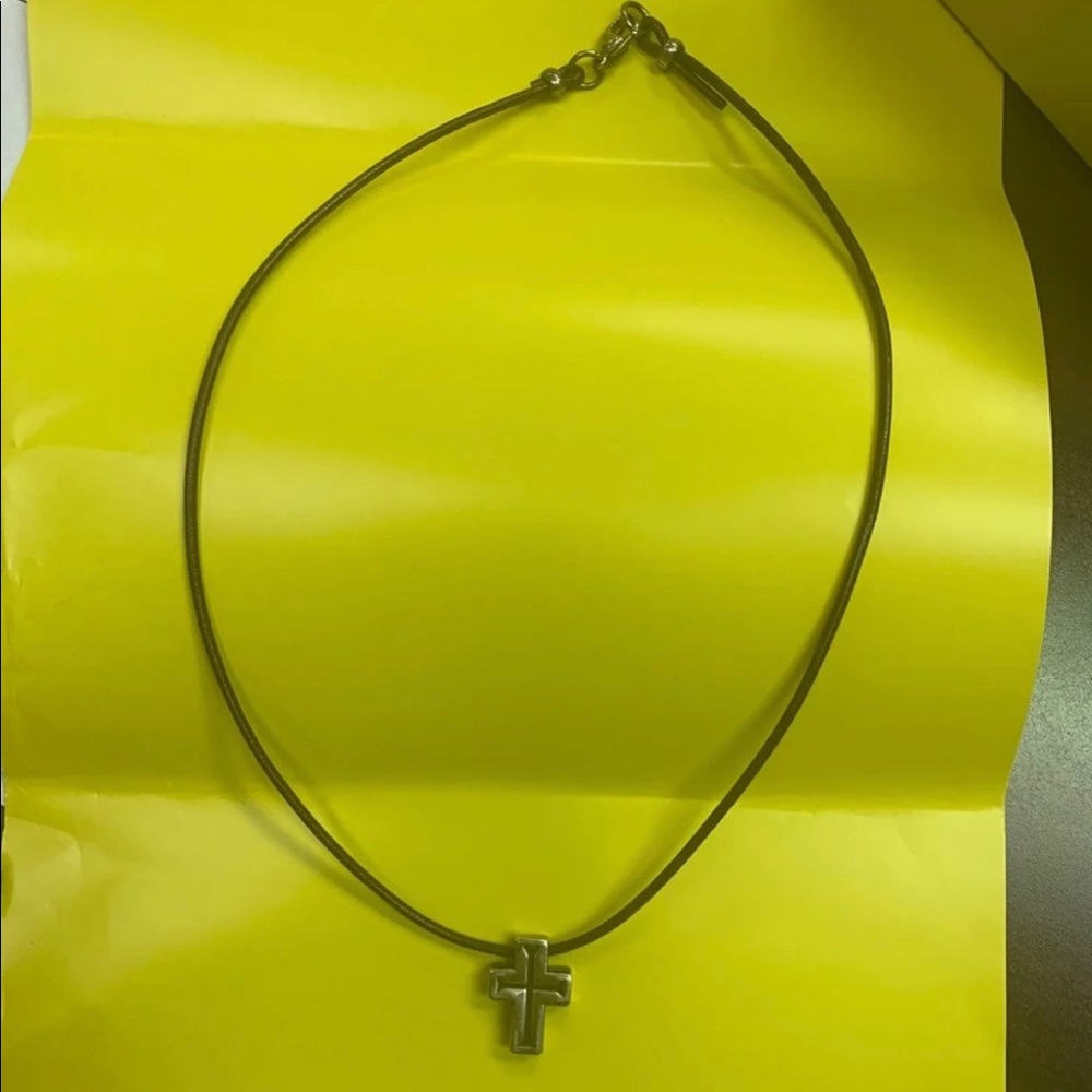 Leather cord with James avery cross